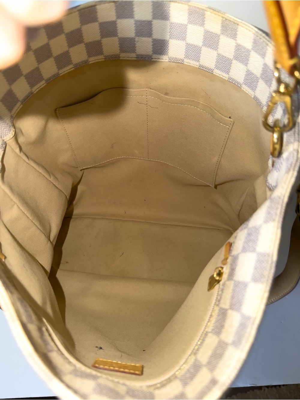 Rare Louis Vuitton Soffi Damier Azur Shoulder Bag Authentic Classic Summer - Picture 12 of 13